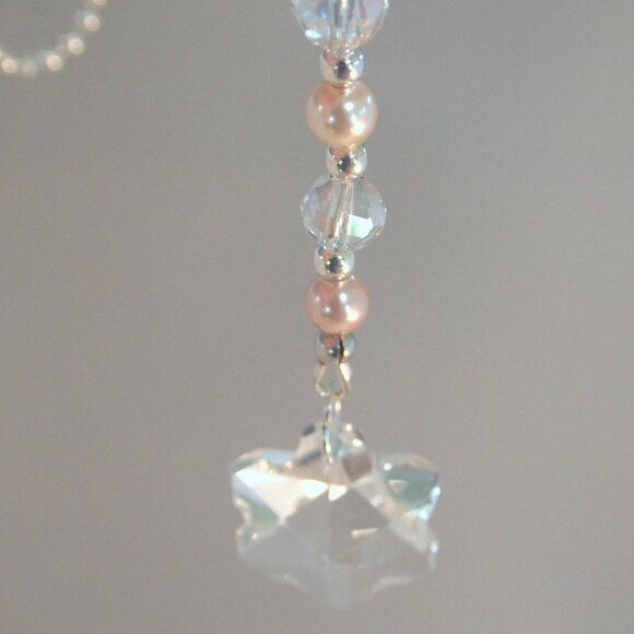 Flower Crystals Rear-View Mirror Charm Suncather - Picture 3 of 7